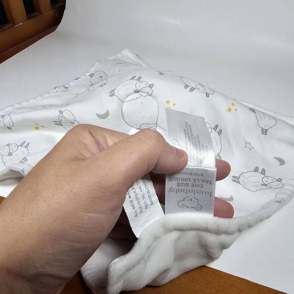 Lamb Sheep Baby Lovey Security Blanket Plush White Gray Stars Moon Toy Koala Bab